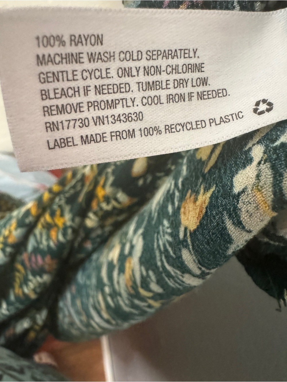 a new day Green Floral Midi Dress with Yellow & Cream Accents - Picture 6 of 6